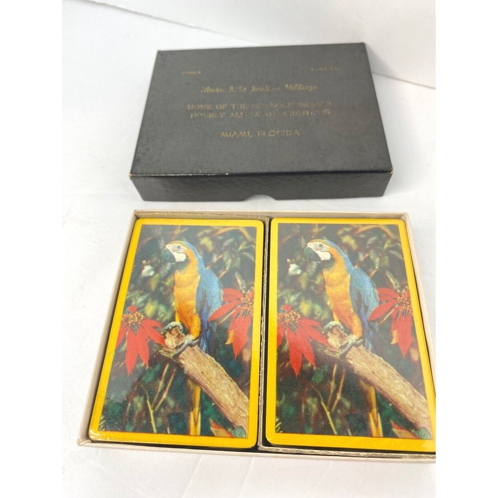 Vintage Playing Cards First Edition Parrot Jungle Miami Florida